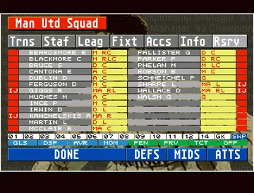 Championship Manager '93_Disk2 screen shot game playing